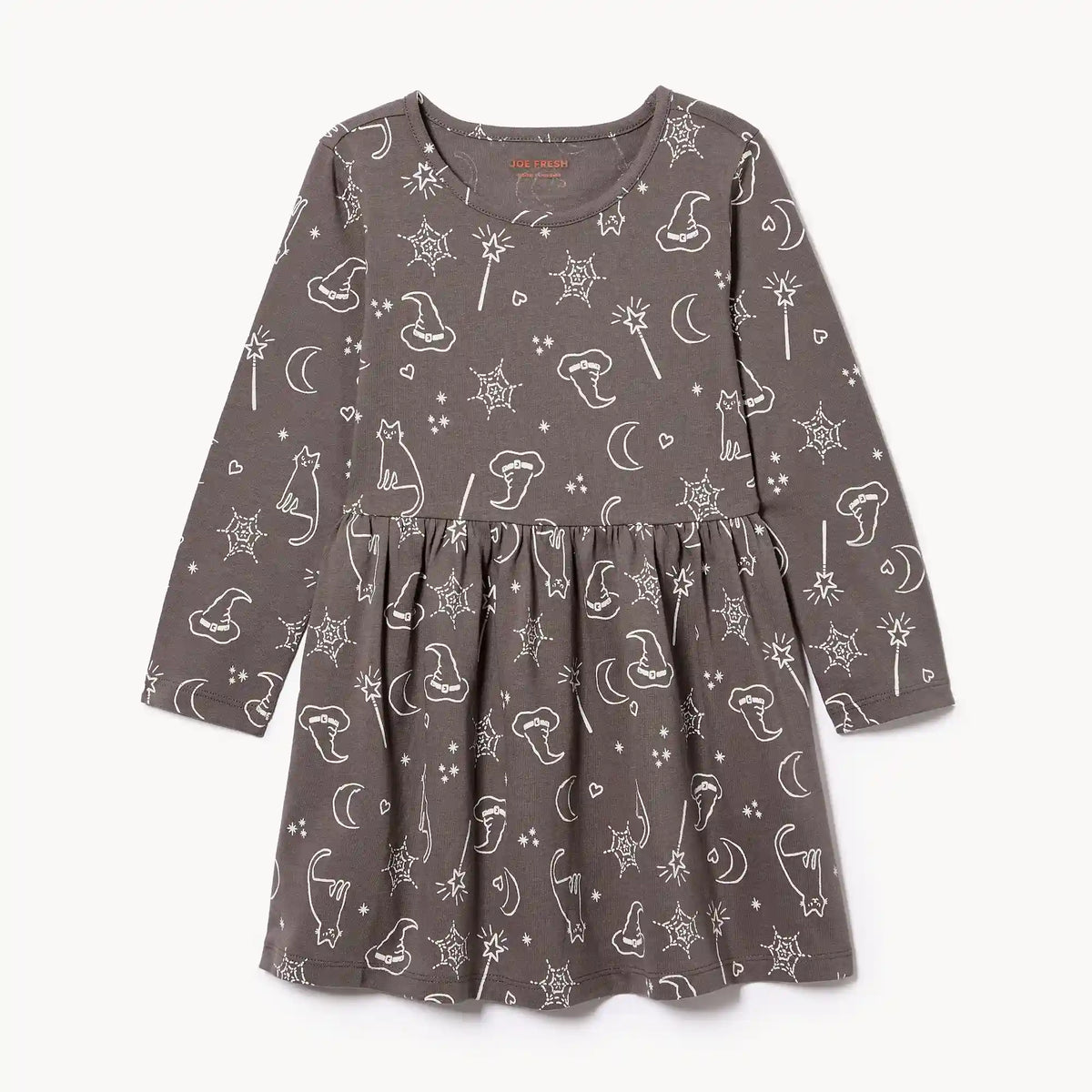 Toddler Girls' Printed Long Sleeve Dress