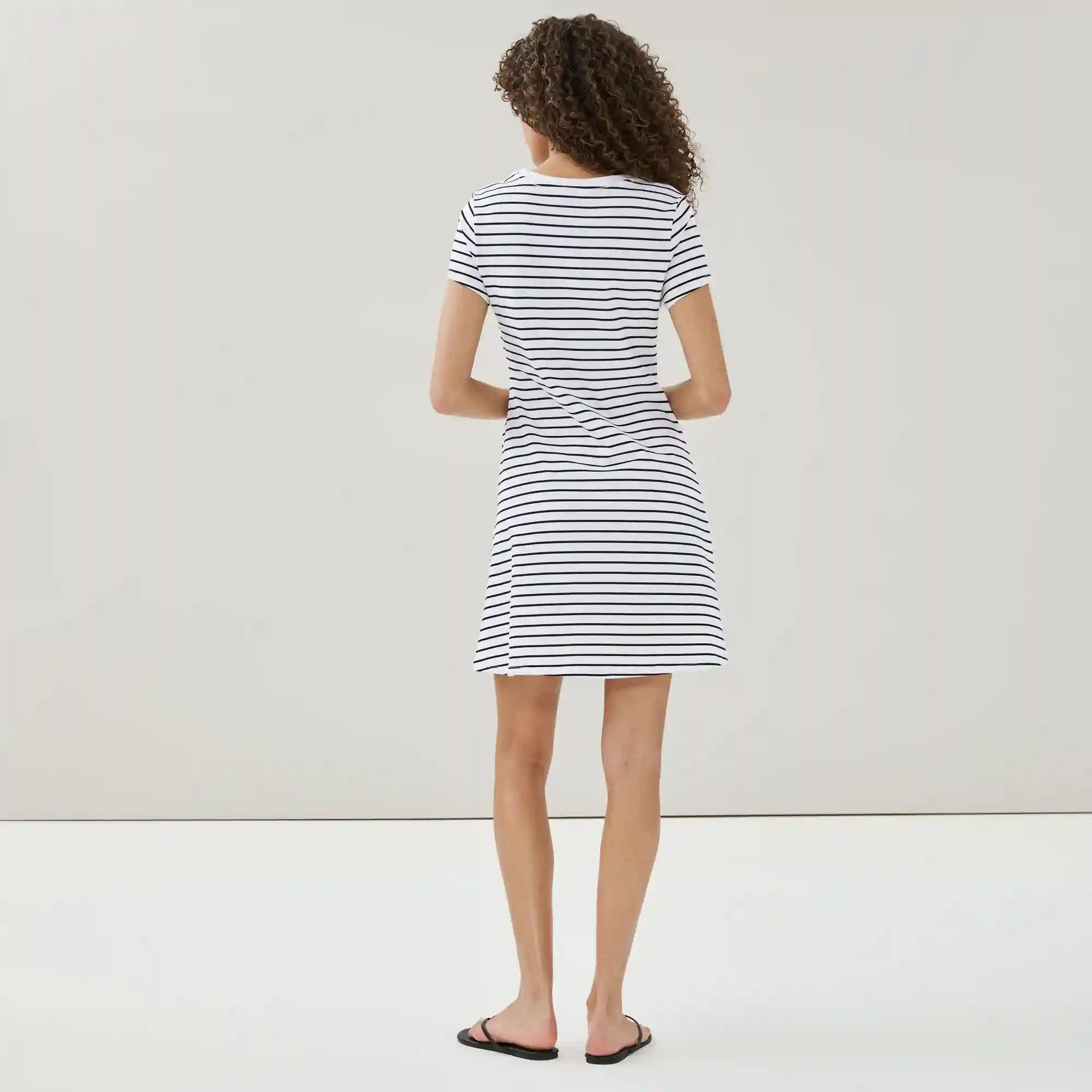 Striped Ruched T-Shirt Dress