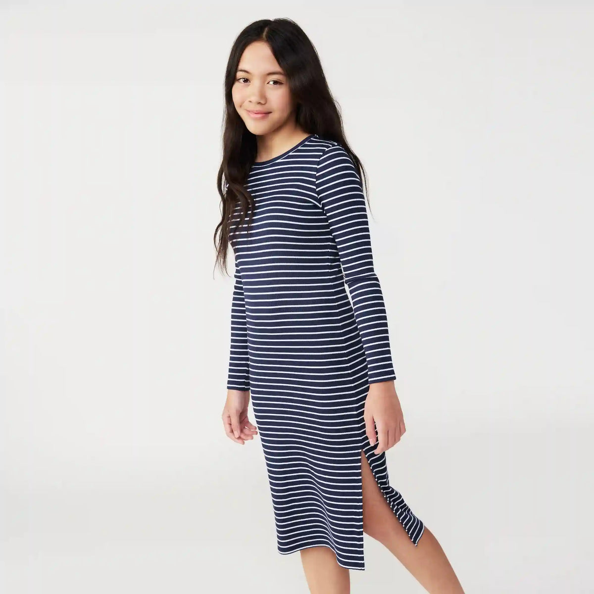 Tween Girls' Ribbed Midi Dress