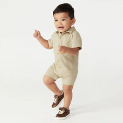 Baby Boys' Spread Collar Romper
