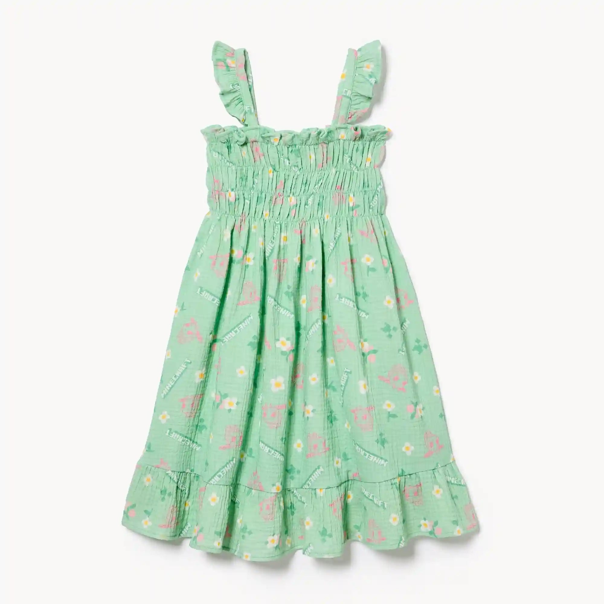 Kid Girls' Minecraft Crinkle Gauze Dress
