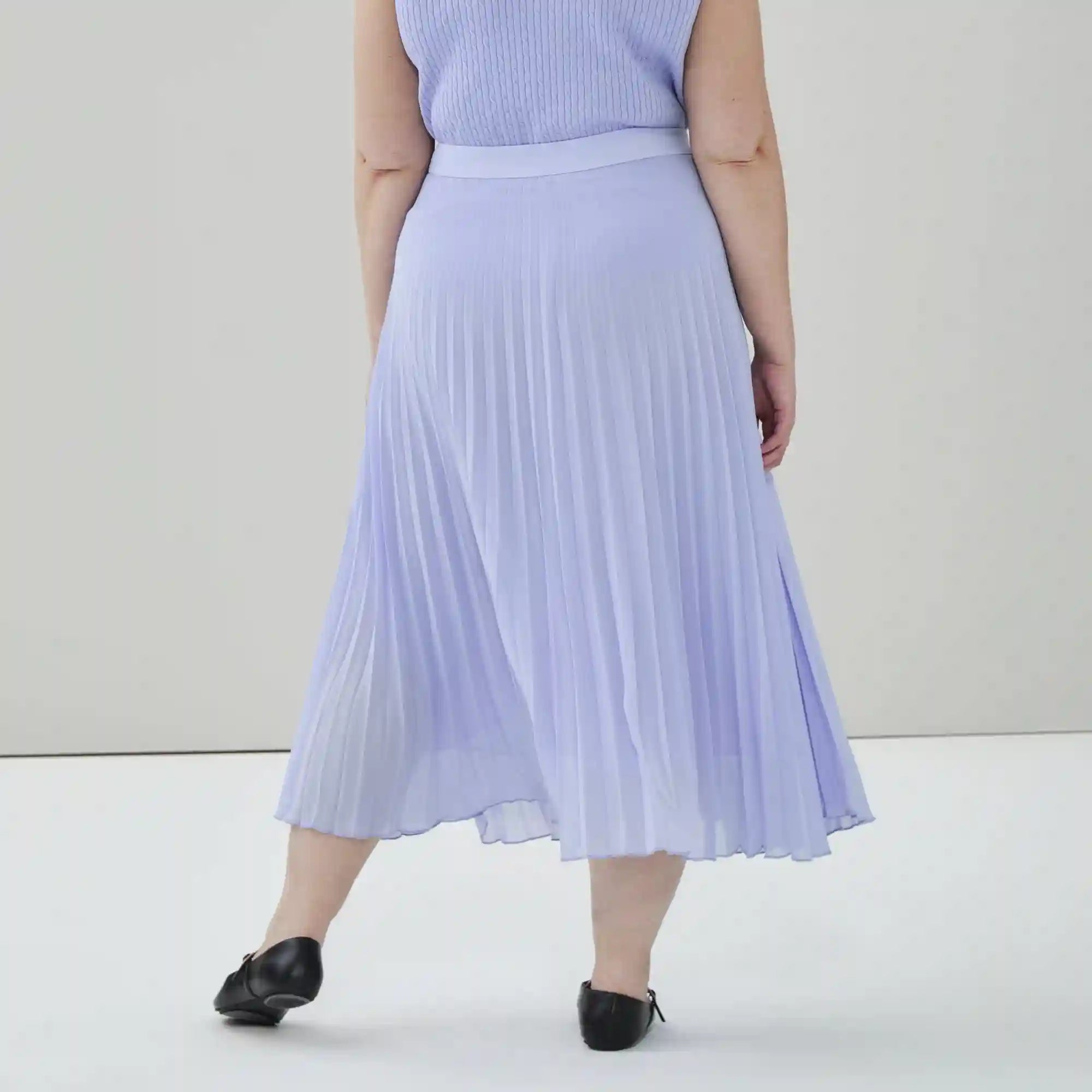 Women+ Pleated Midi Skirt