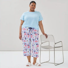Women+ Printed Cropped Sleep Pant