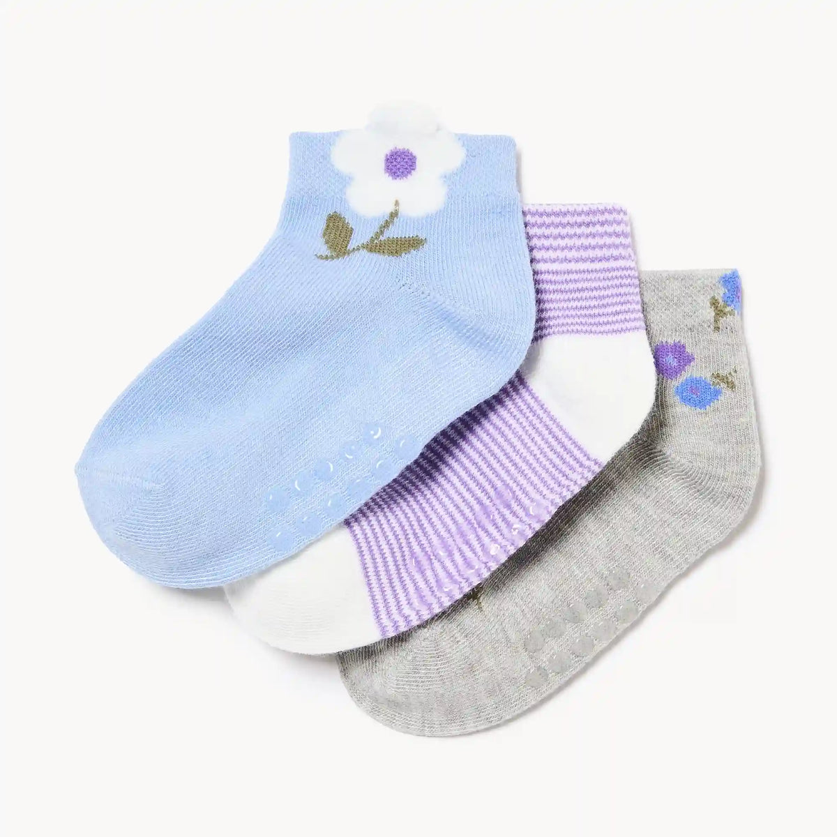 Toddler Girls' 3-Pack Low-Cut Socks