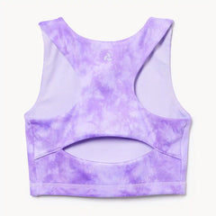 Kid Girls' Active Printed Cutout Sports Bra
