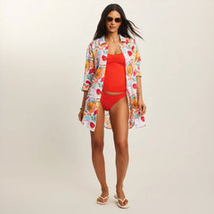 Gauze Printed Cover-Up Shirt