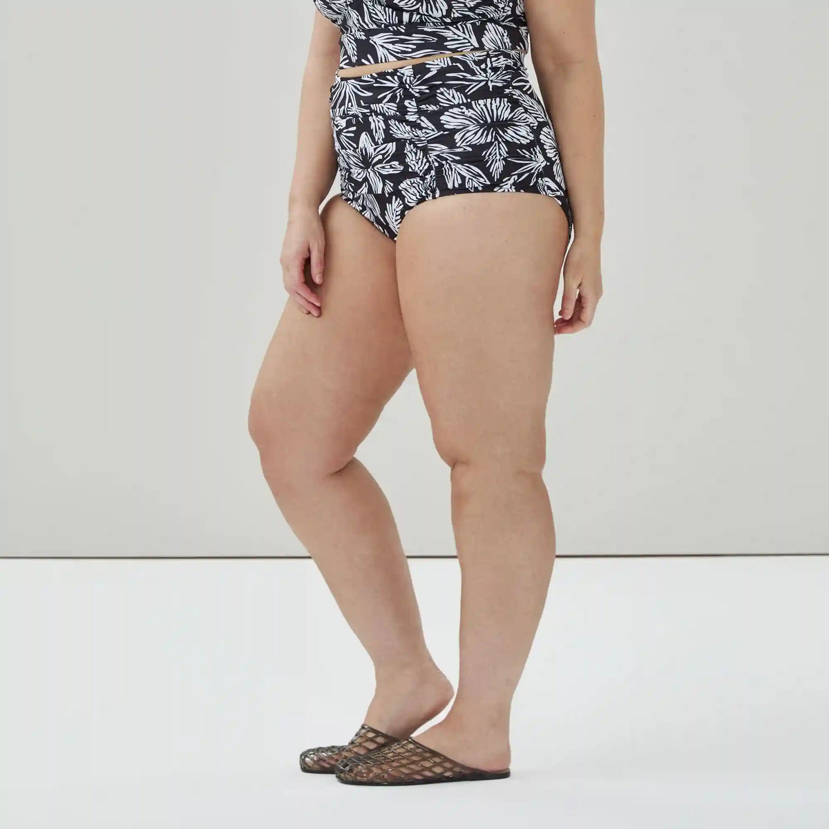 Women+ Printed Ruched Bikini Bottom