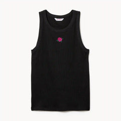 Embroidered Ribbed Tank