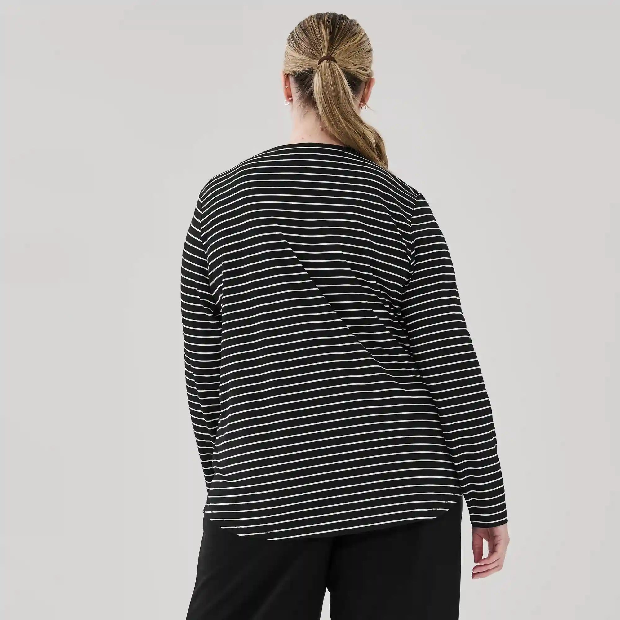 Women+ Active Striped Long Sleeve Top
