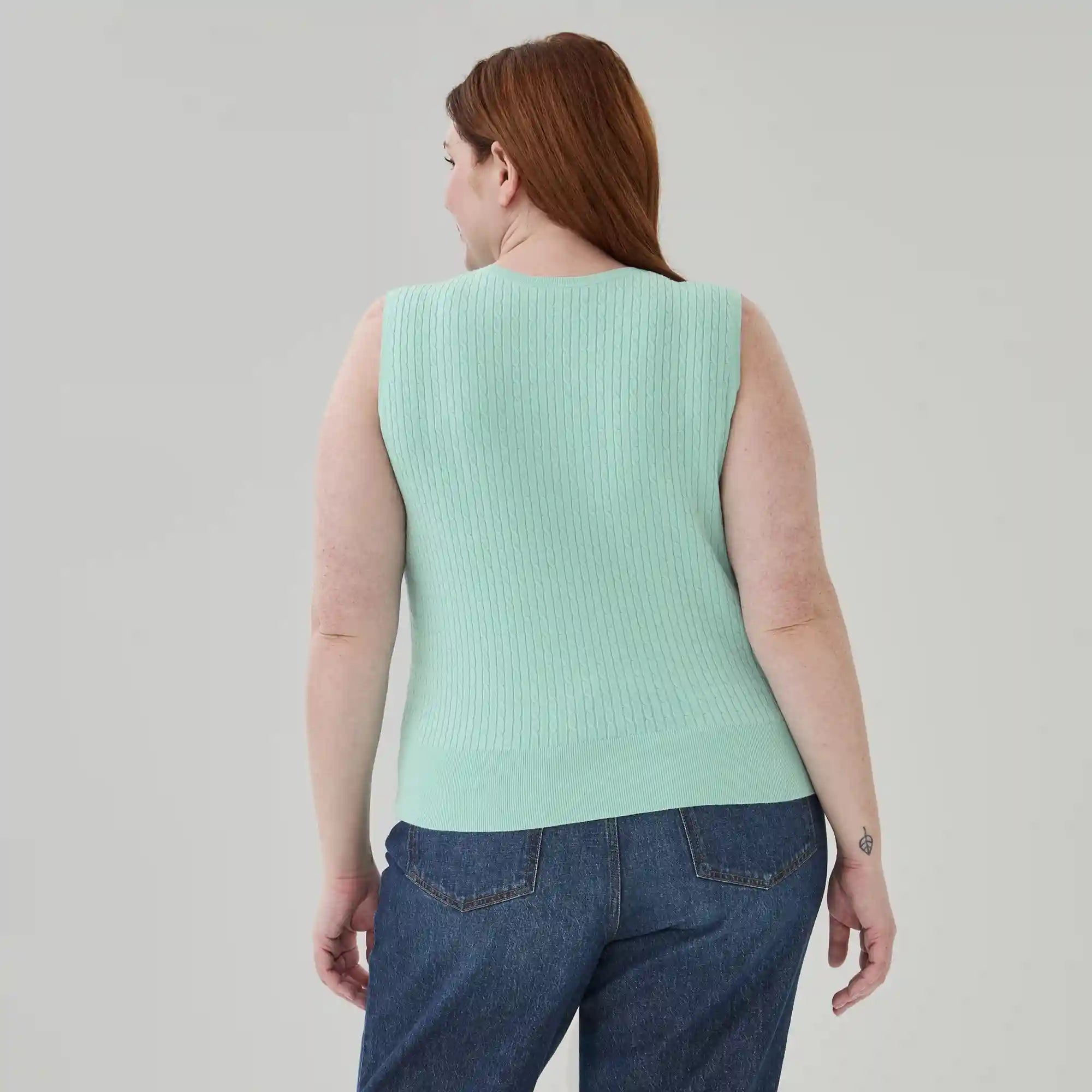 Women+ Cable Knit Tank