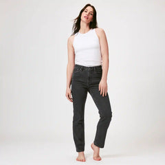 Black Wash Slim Straight Jean