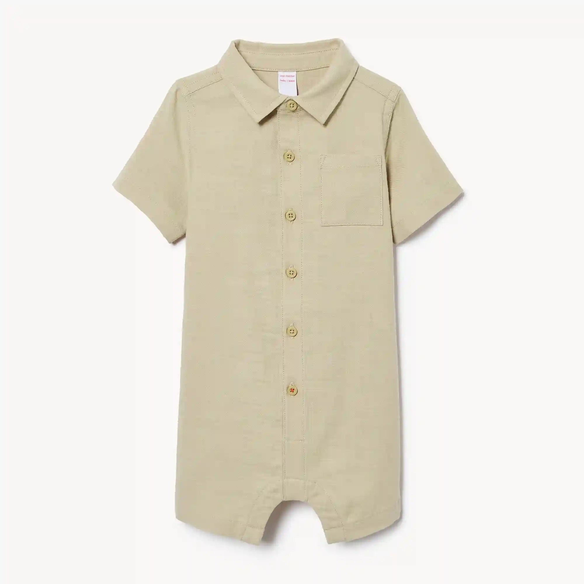 Baby Boys' Spread Collar Romper