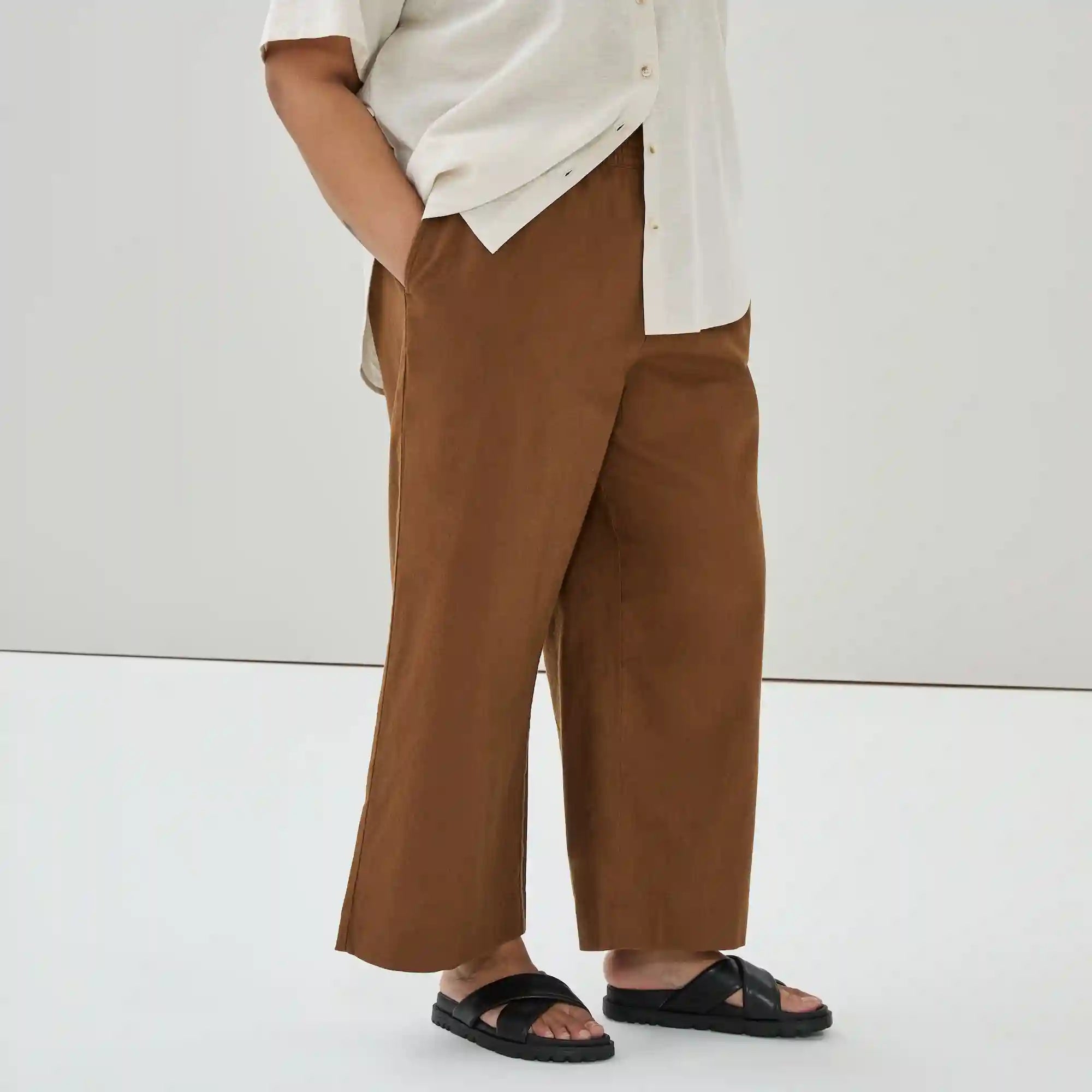 Women+ Linen Cotton Wide Leg Pant