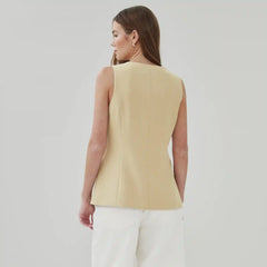 Crepe Longline Vest