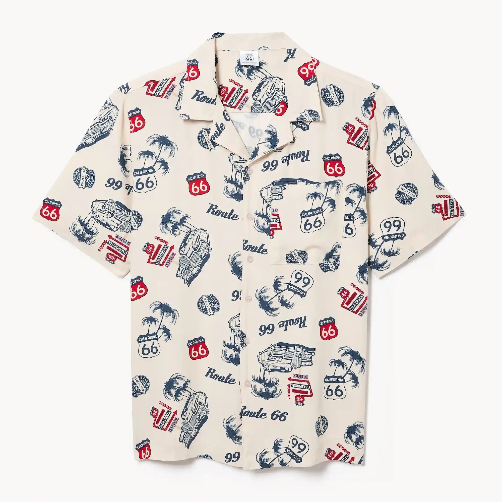 Adult Route 66 Button-Up Shirt