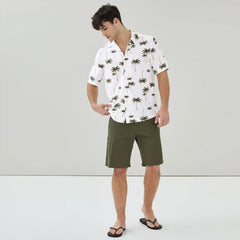 Men's Printed Button-Up Shirt