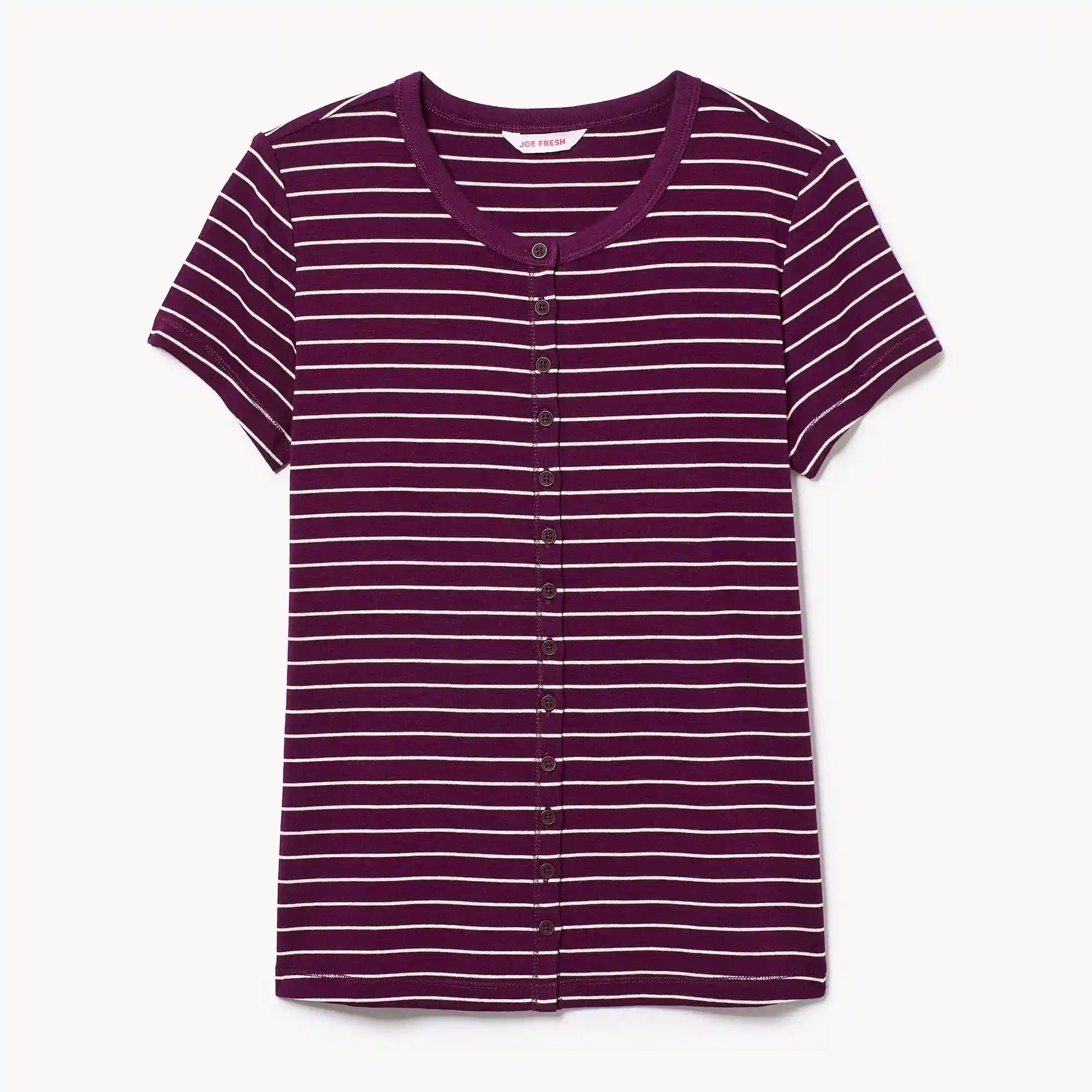 Short Sleeve Striped Cardigan