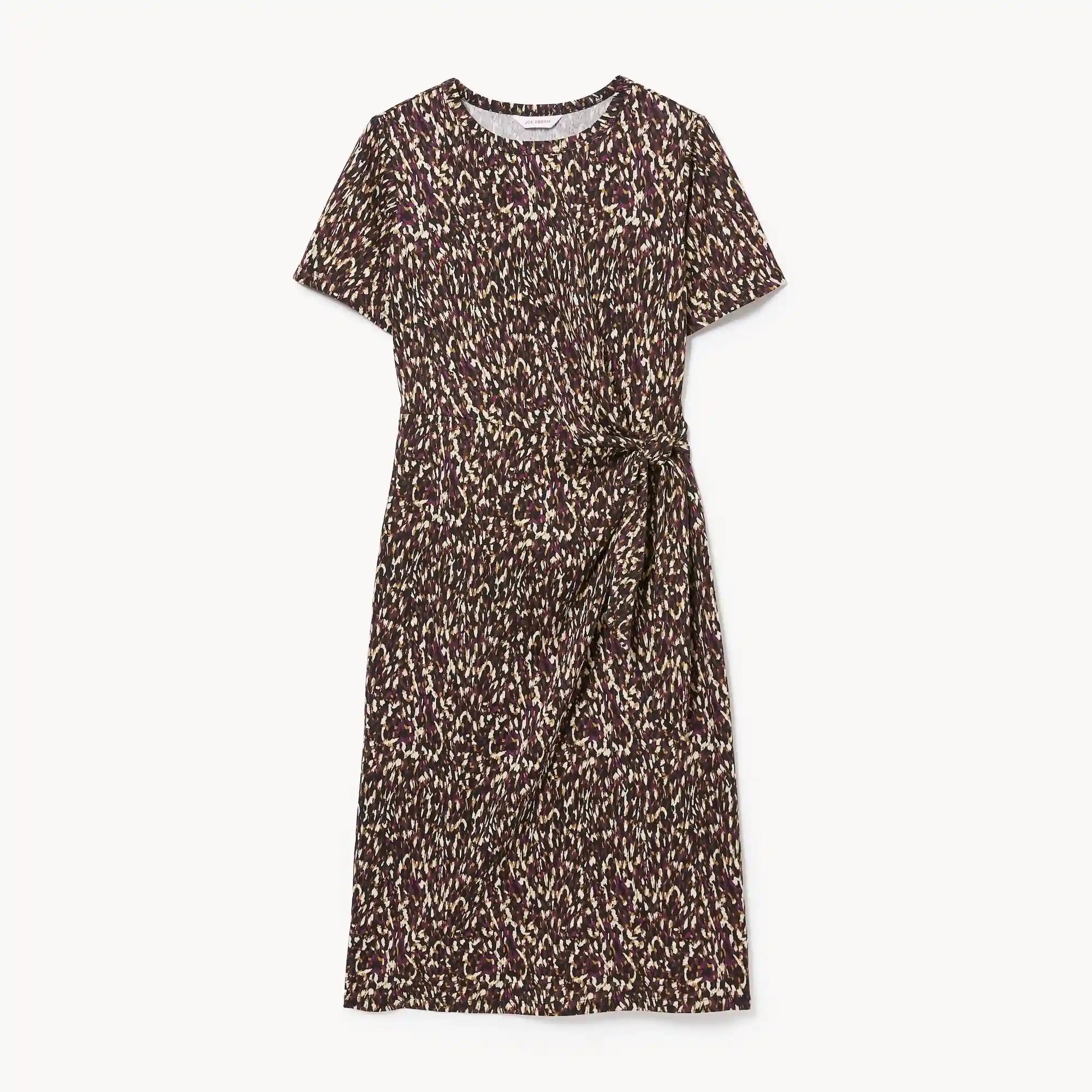 Printed Tie Up Midi Dress