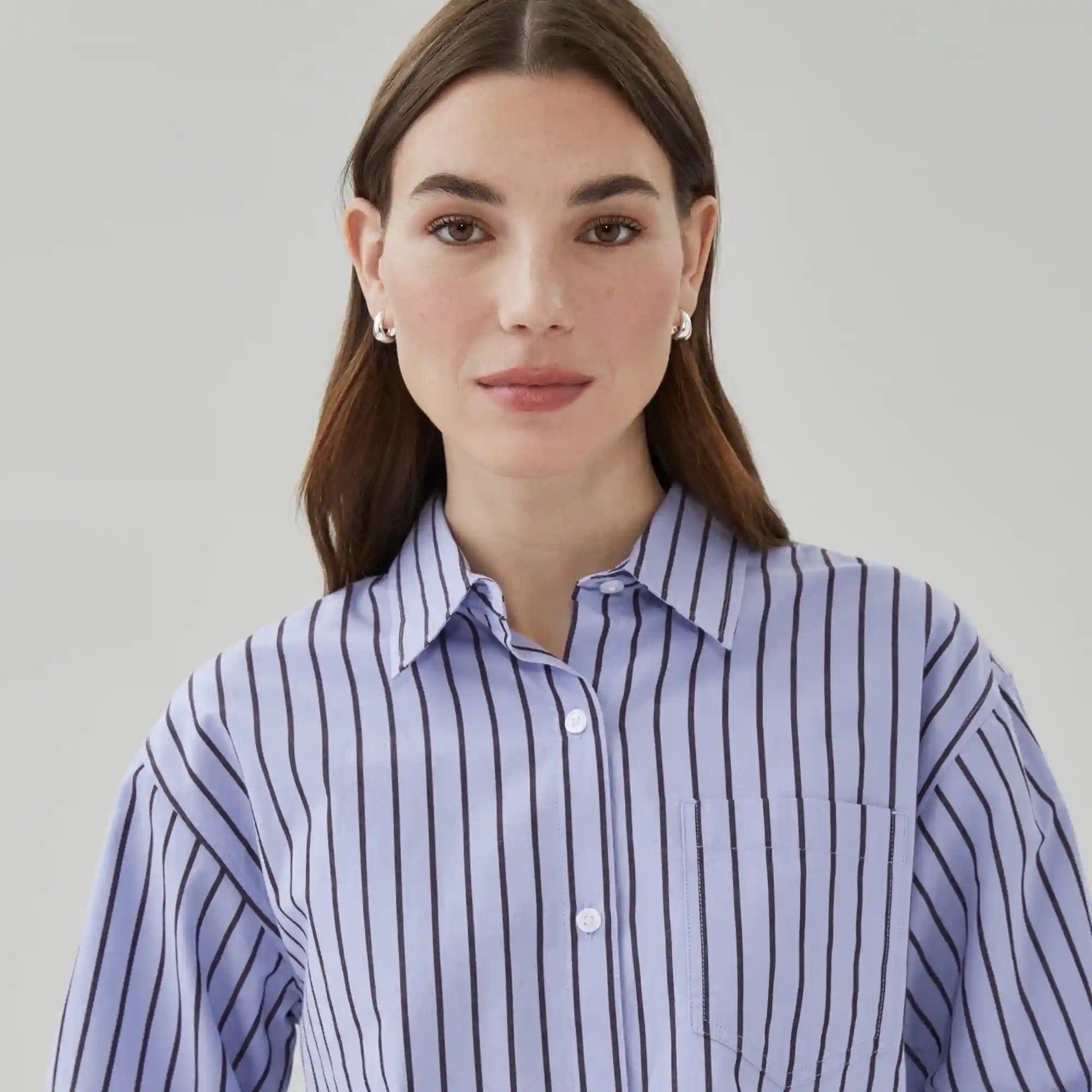Cropped Poplin Shirt