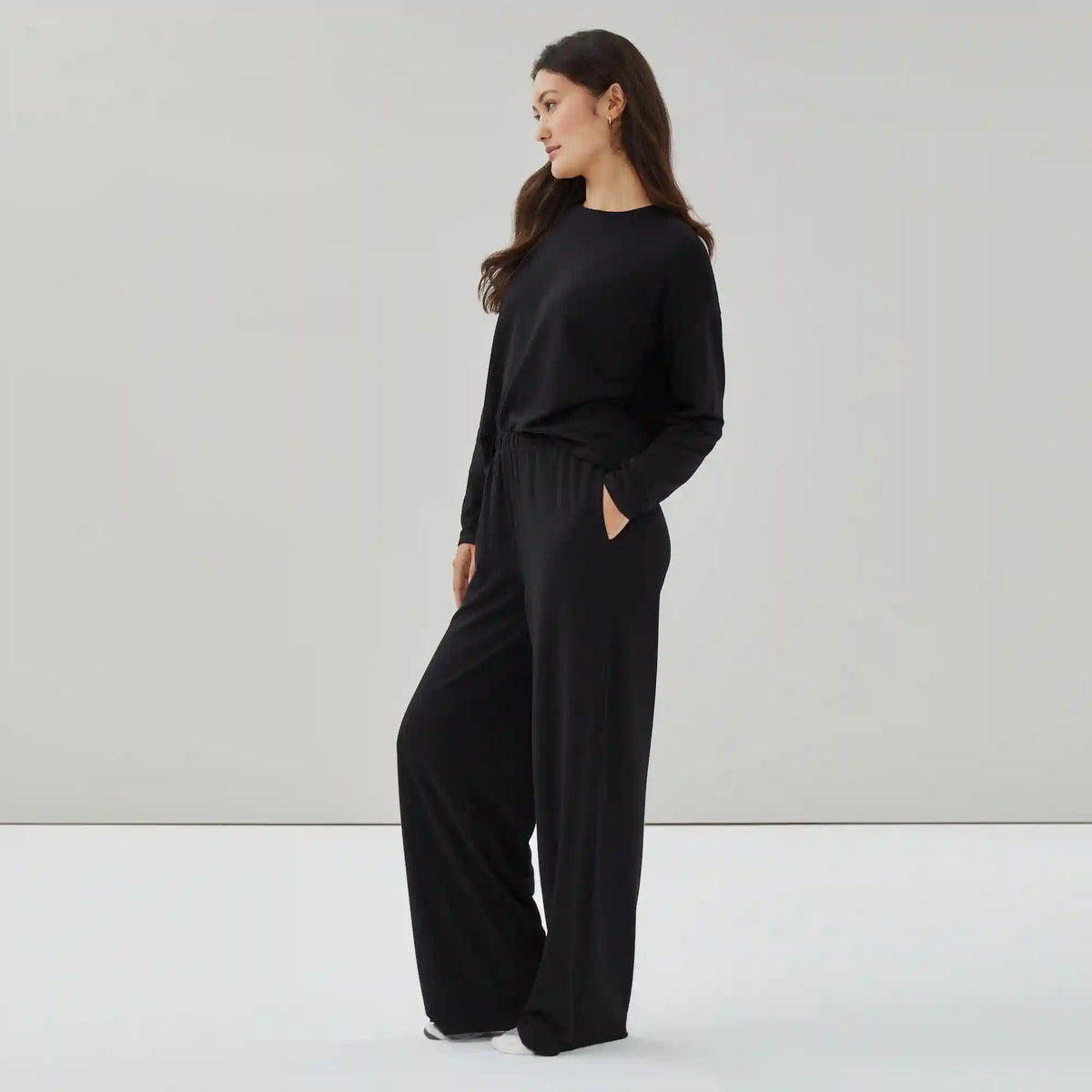French Terry Wide Leg Lounge Pant