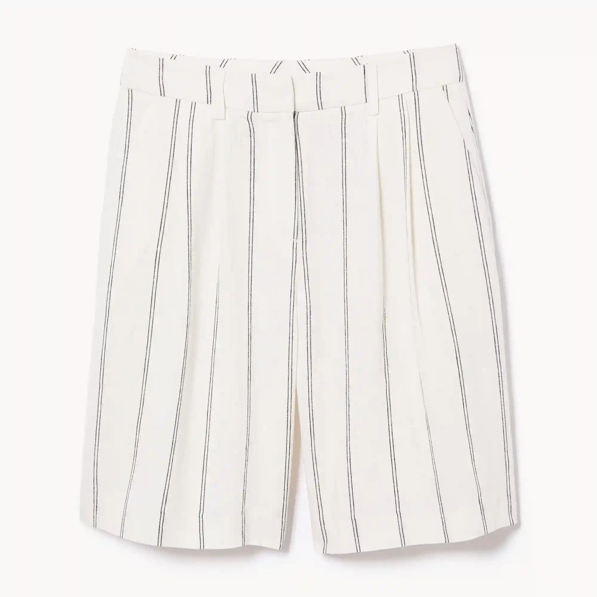 Linen Blend Striped Short