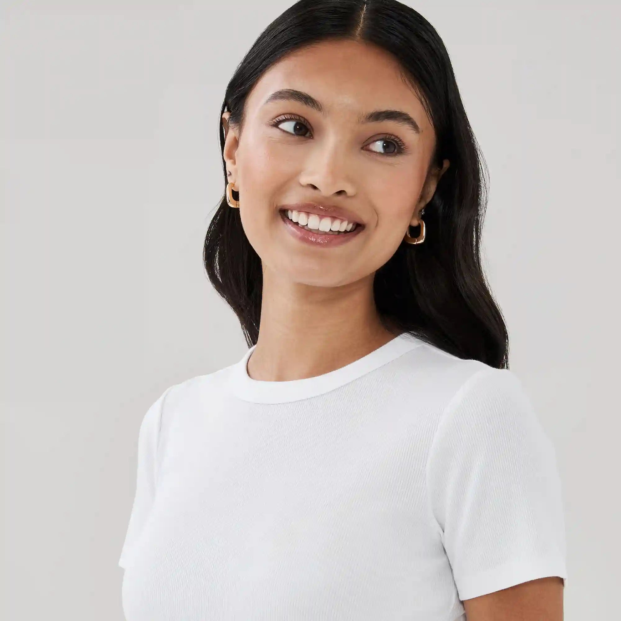 Slim-Fit Ribbed T-Shirt