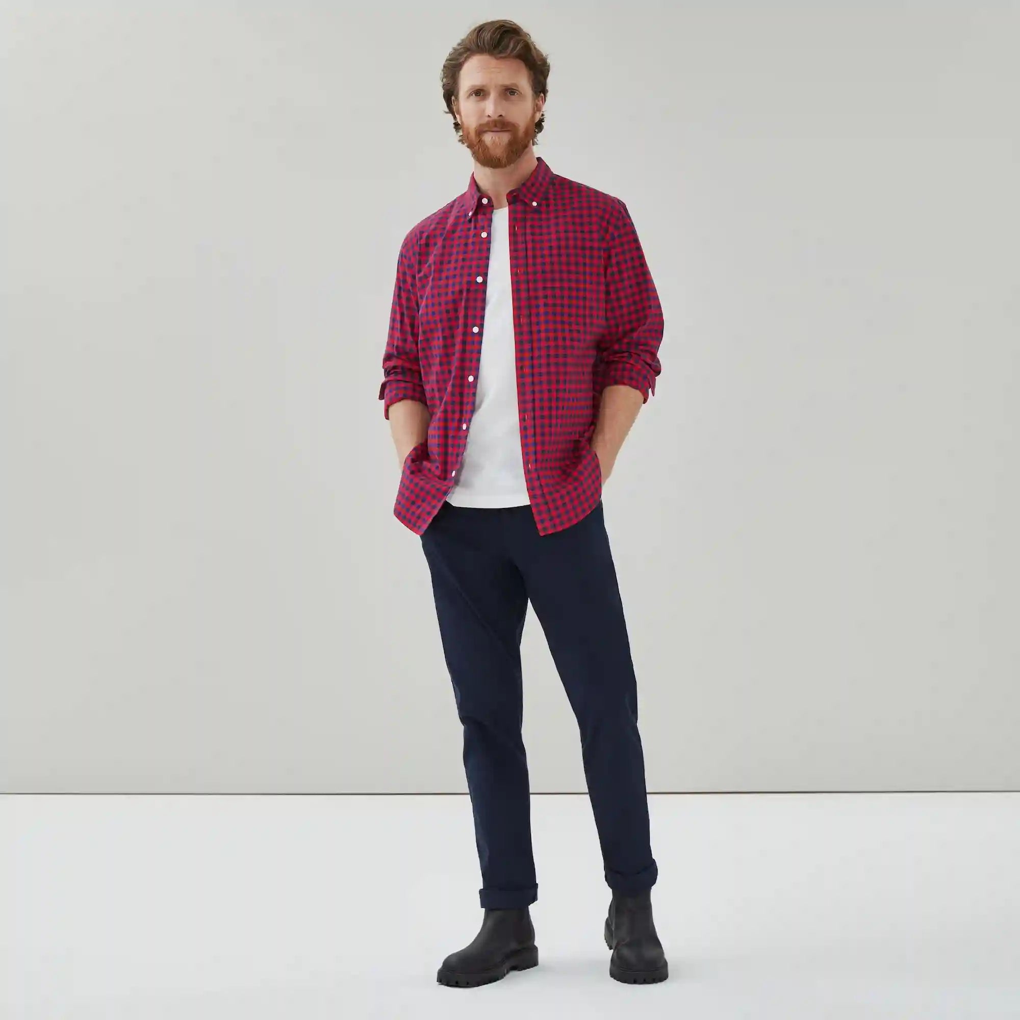 Men's Poplin Botton-Down Shirt