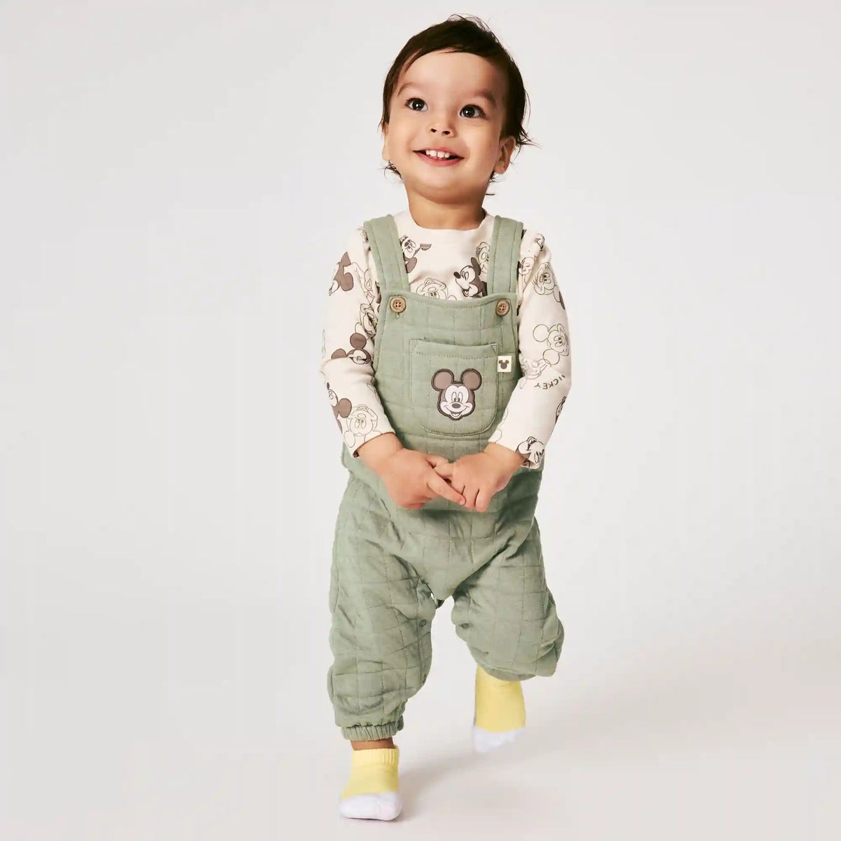 Baby Boys' Disney Mickey Mouse Overall Set