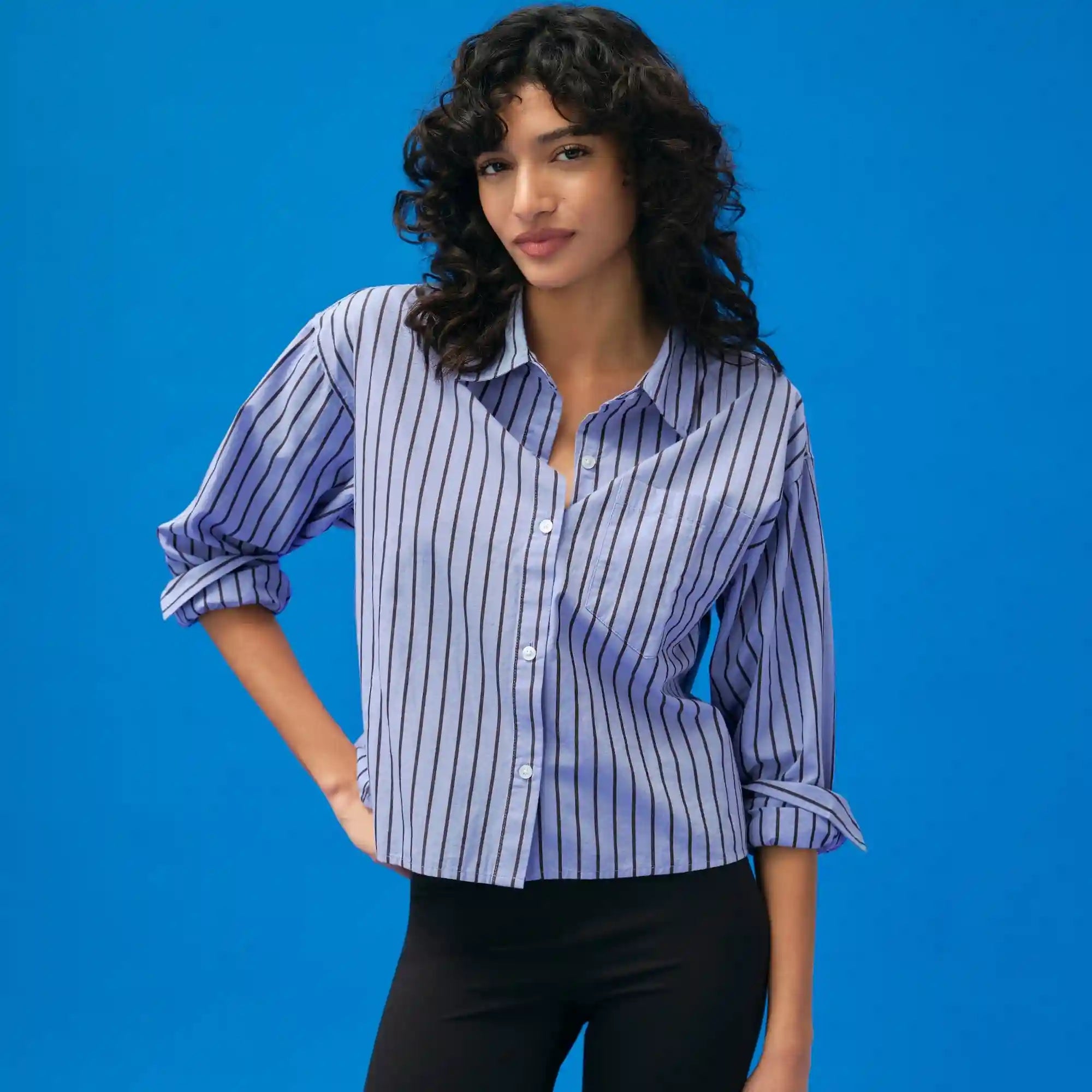 Cropped Poplin Shirt