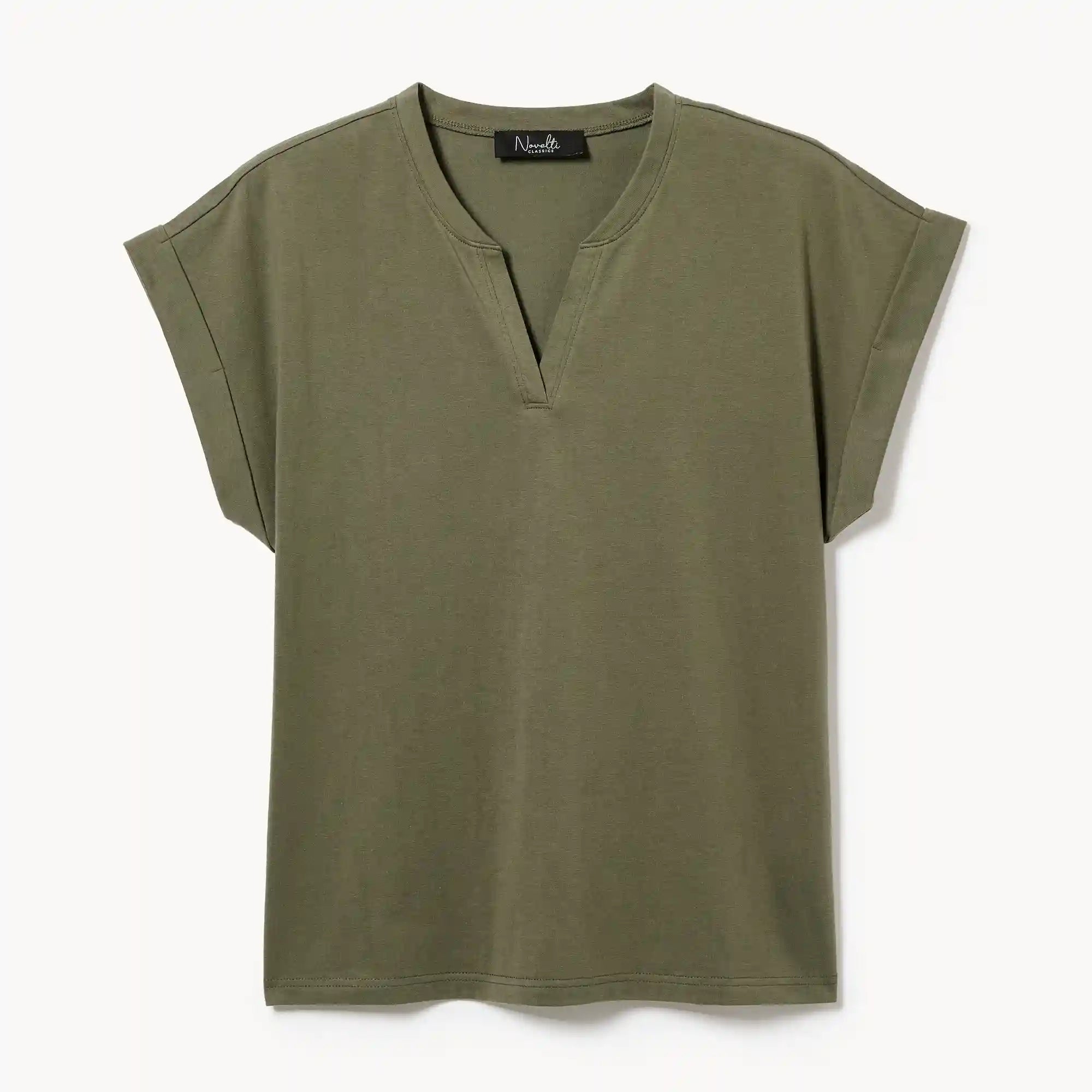 Novelti Classics Split Neck T-Shirt