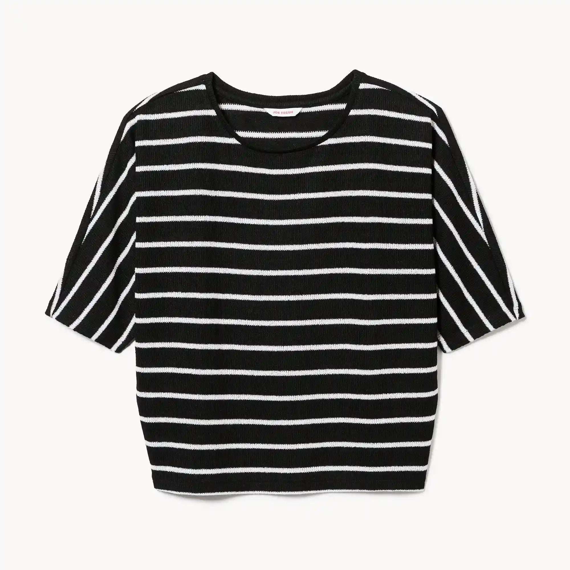 Striped Relaxed Short Sleeve Top