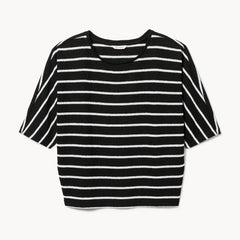 Striped Relaxed Short Sleeve Top