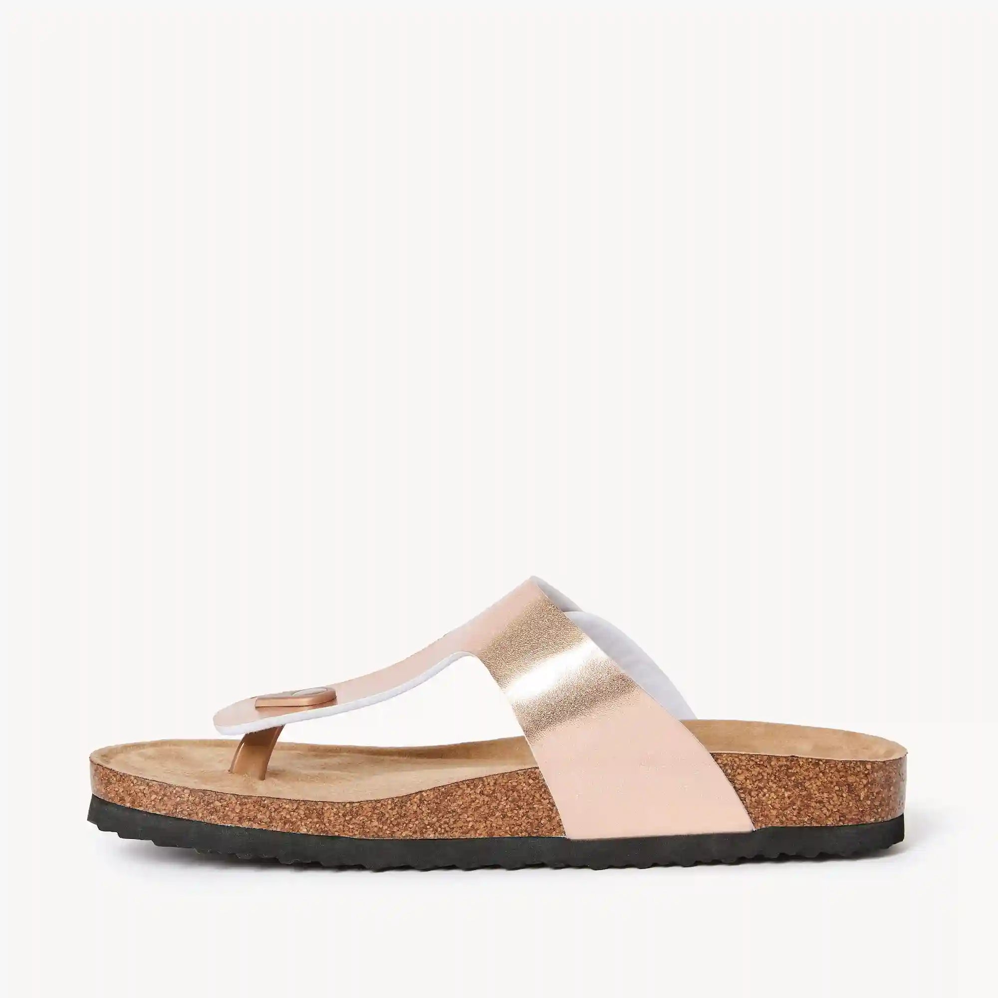 Buckled T-Strap Sandals