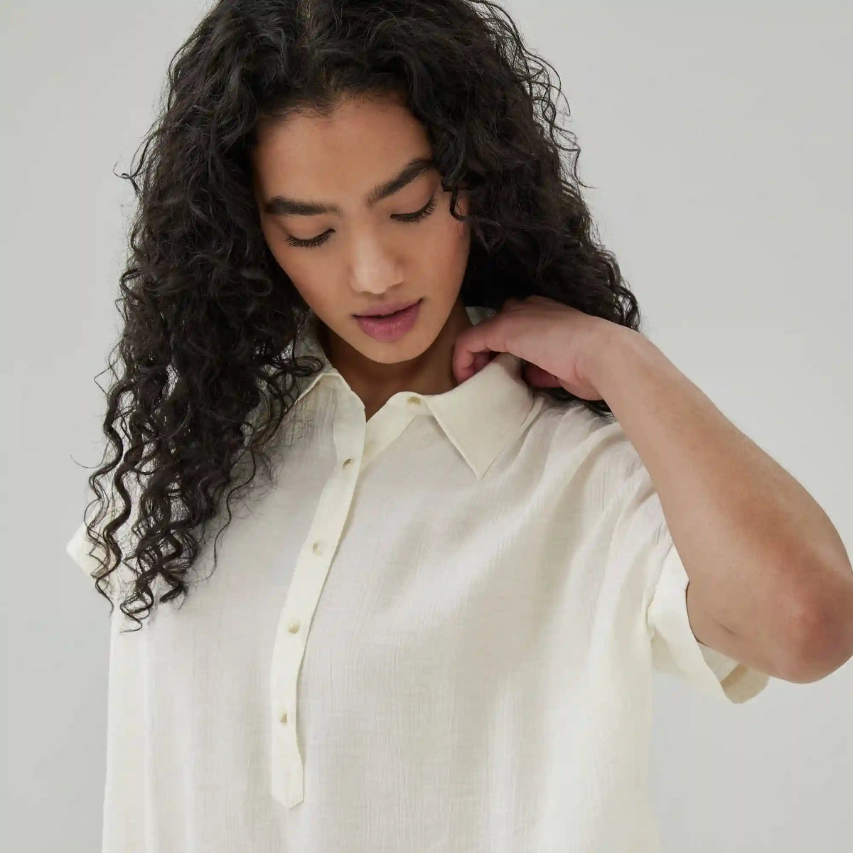 Twill Button-Up Shirt