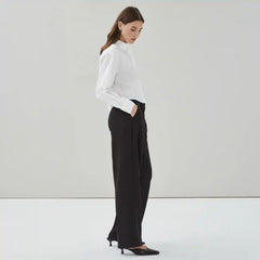 Wide Leg Pleated Trouser