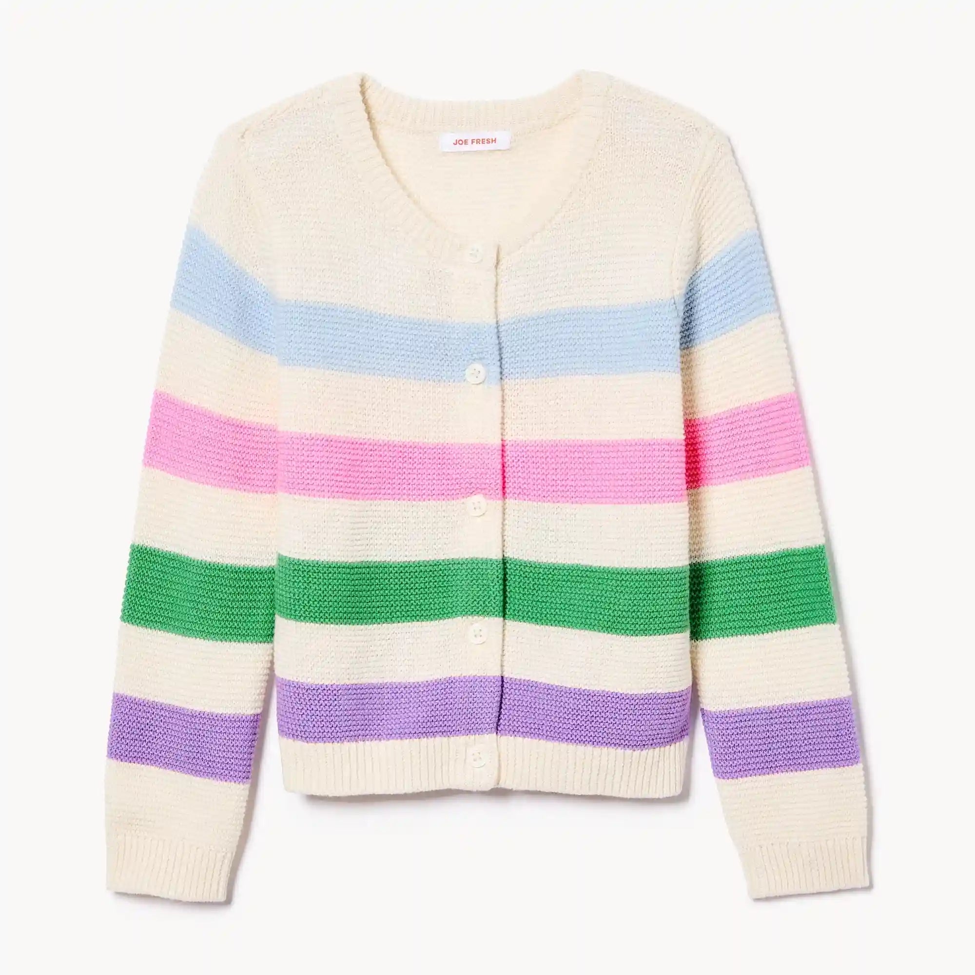 Toddler Girls' Striped Cardigan