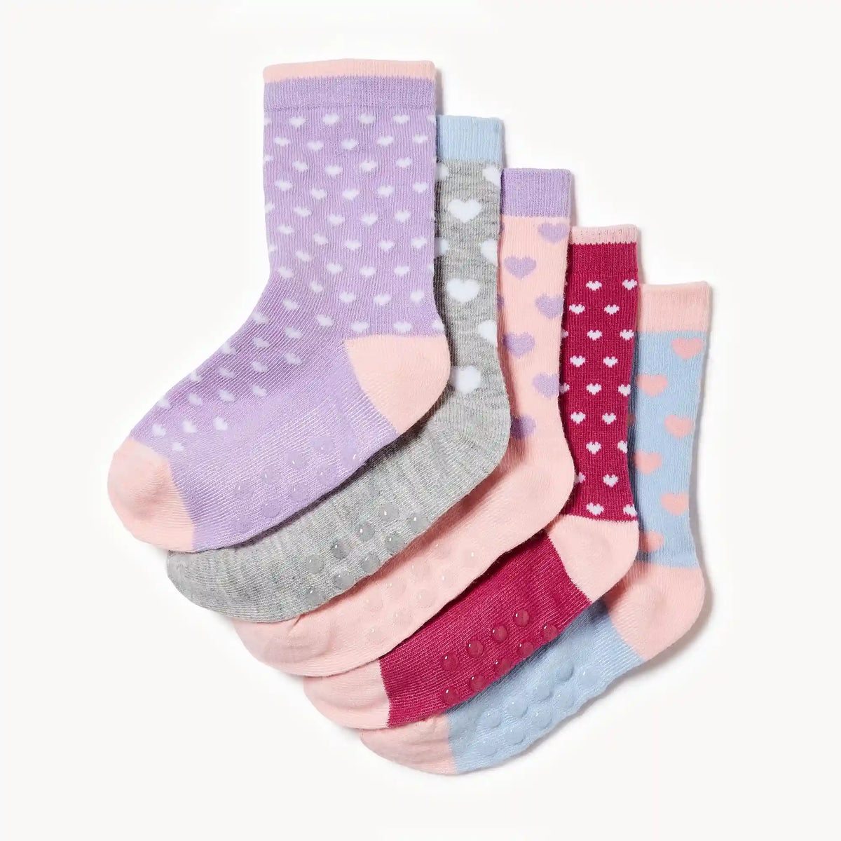Toddler Girls' 5-Pack Crew Socks