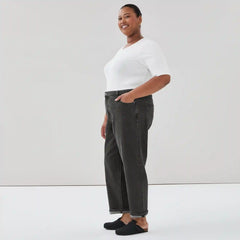 Women+ Black Wash Relaxed Fit Jean