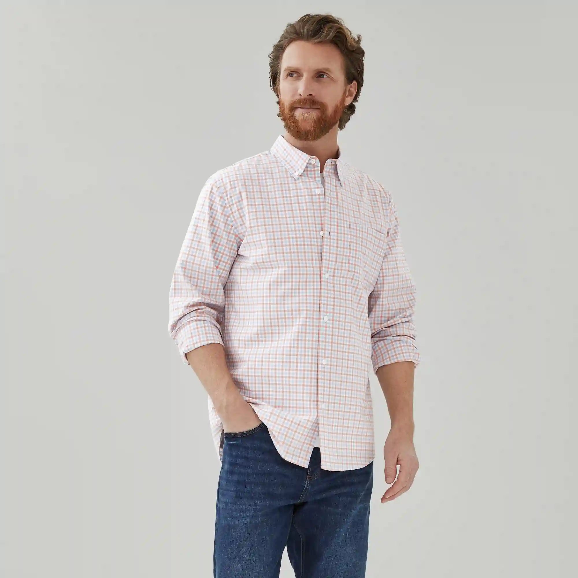 Men's Poplin Botton-Down Shirt