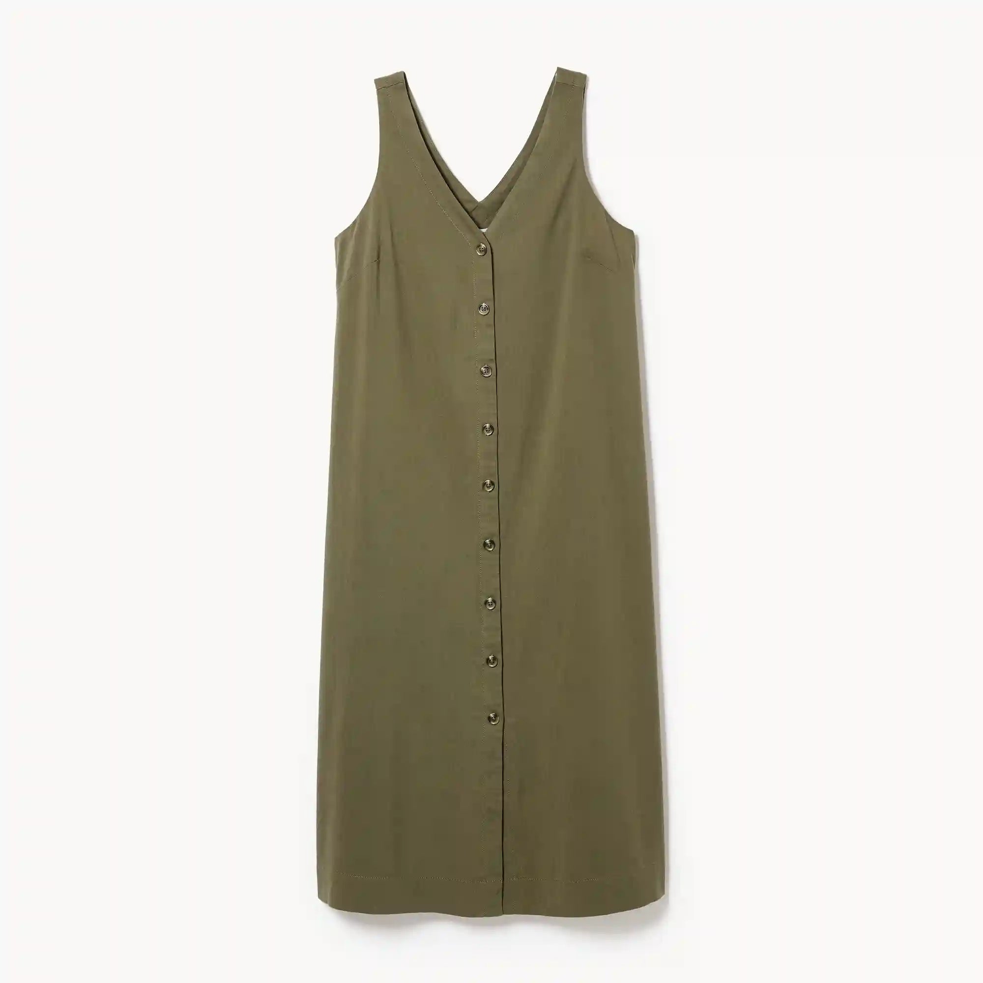 Button Front Midi Dress