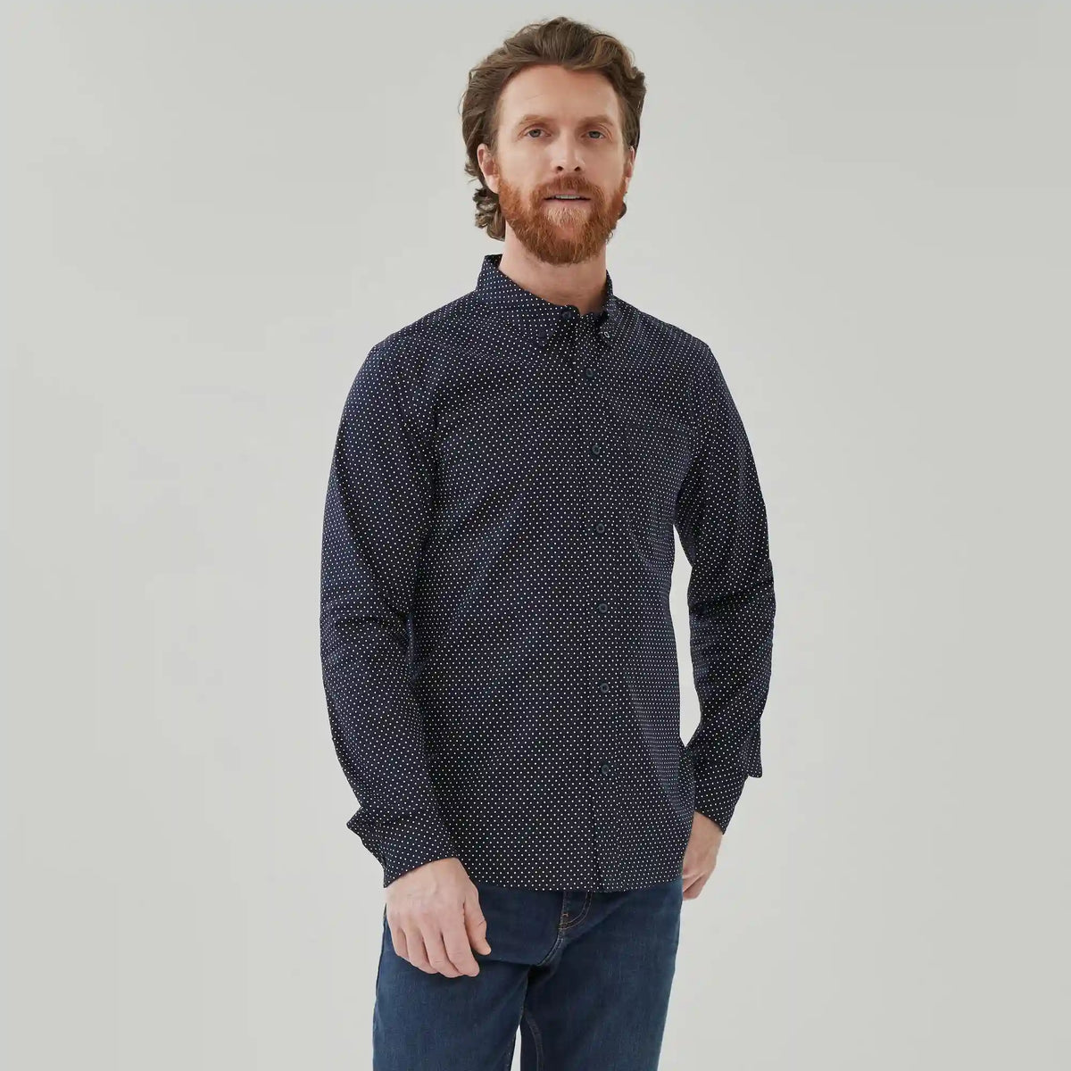 Men's Flex Printed Button-Down Shirt