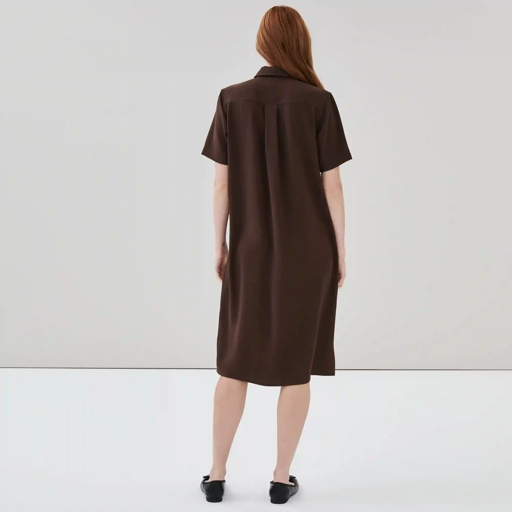 Crepe Shirt Dress