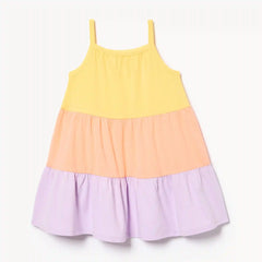 Toddler Girls' Colourblocked Tiered Dress