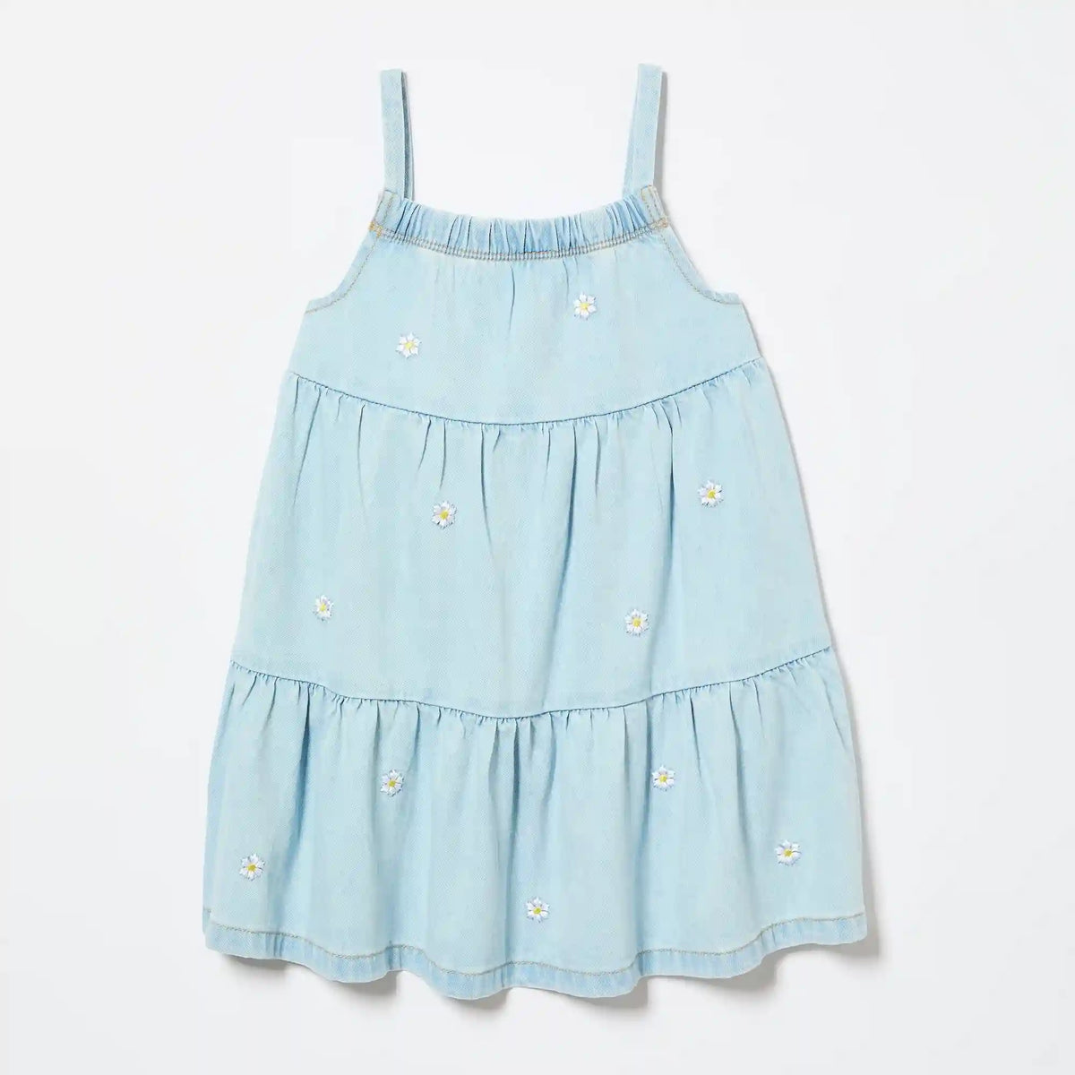 Toddler Girls' Denim Embroidered Dress