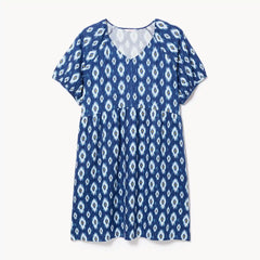Women+ Linen Blend Puff Sleeve Dress