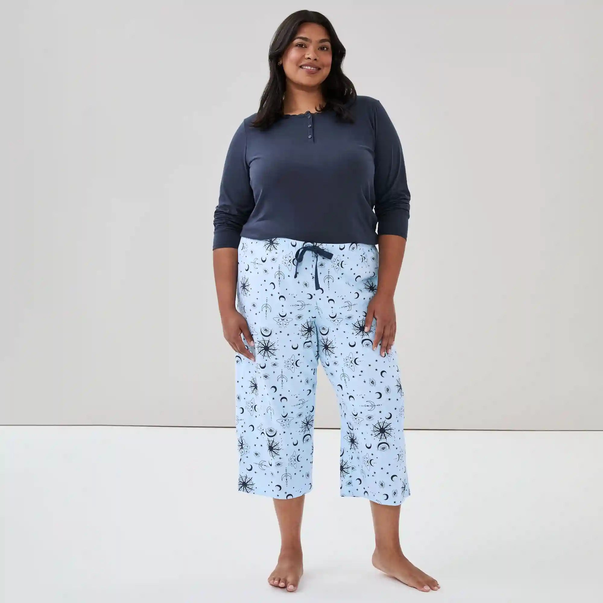Women+ Printed Cropped Sleep Pant
