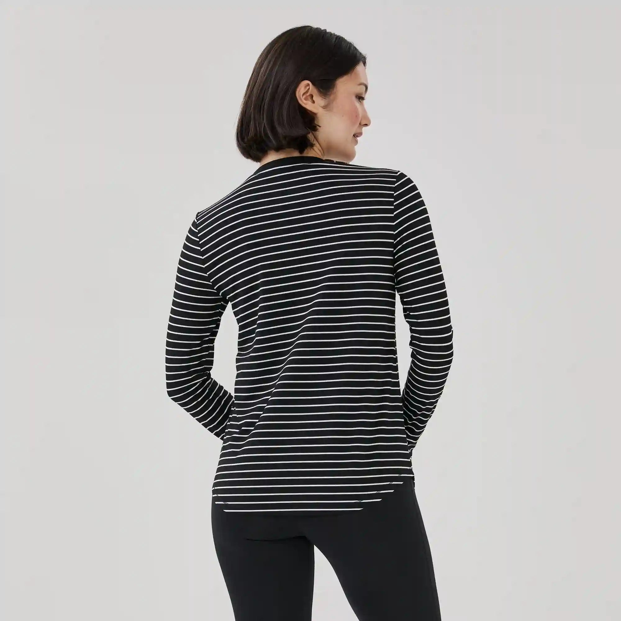 Active Striped Long Sleeve Top
