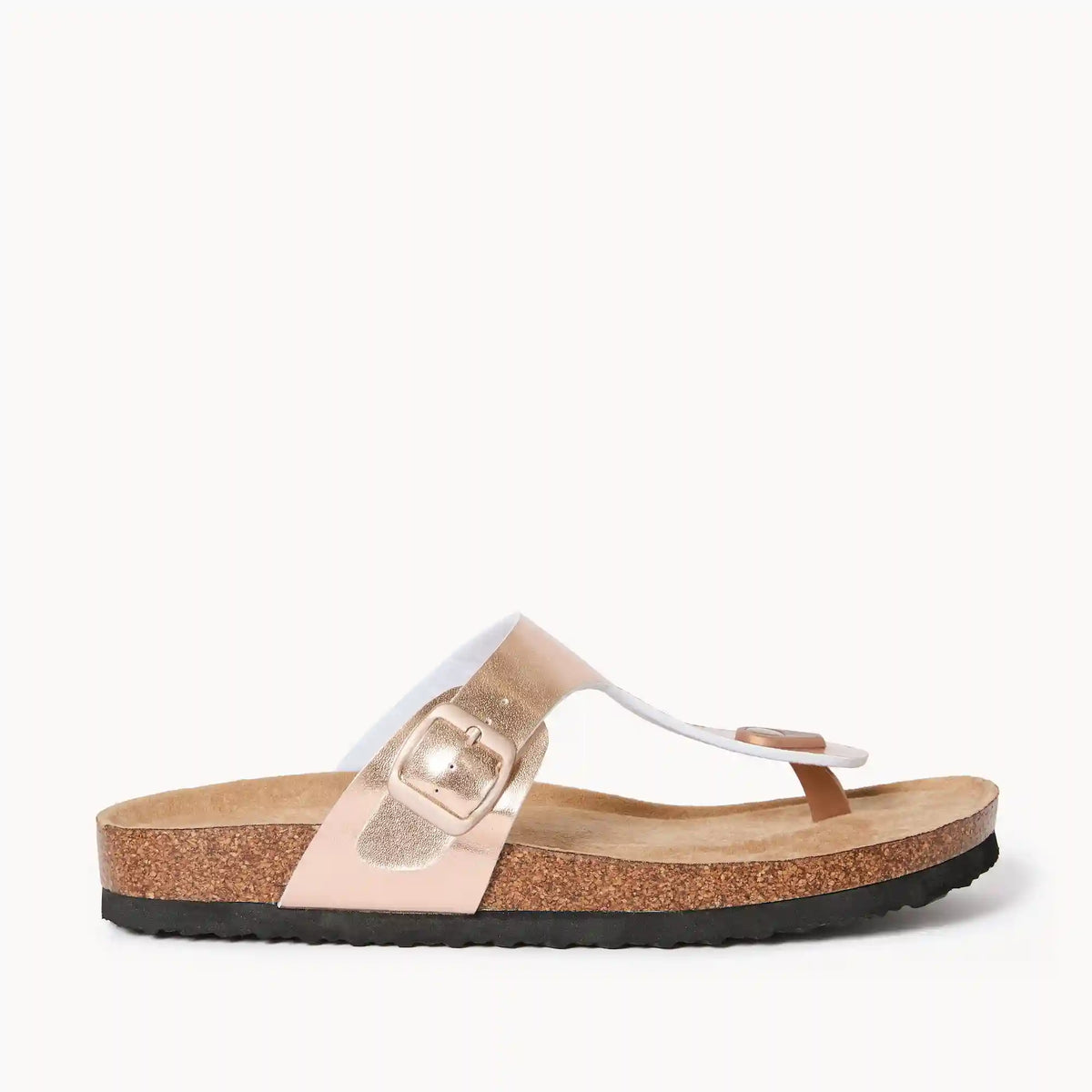 Buckled T-Strap Sandals