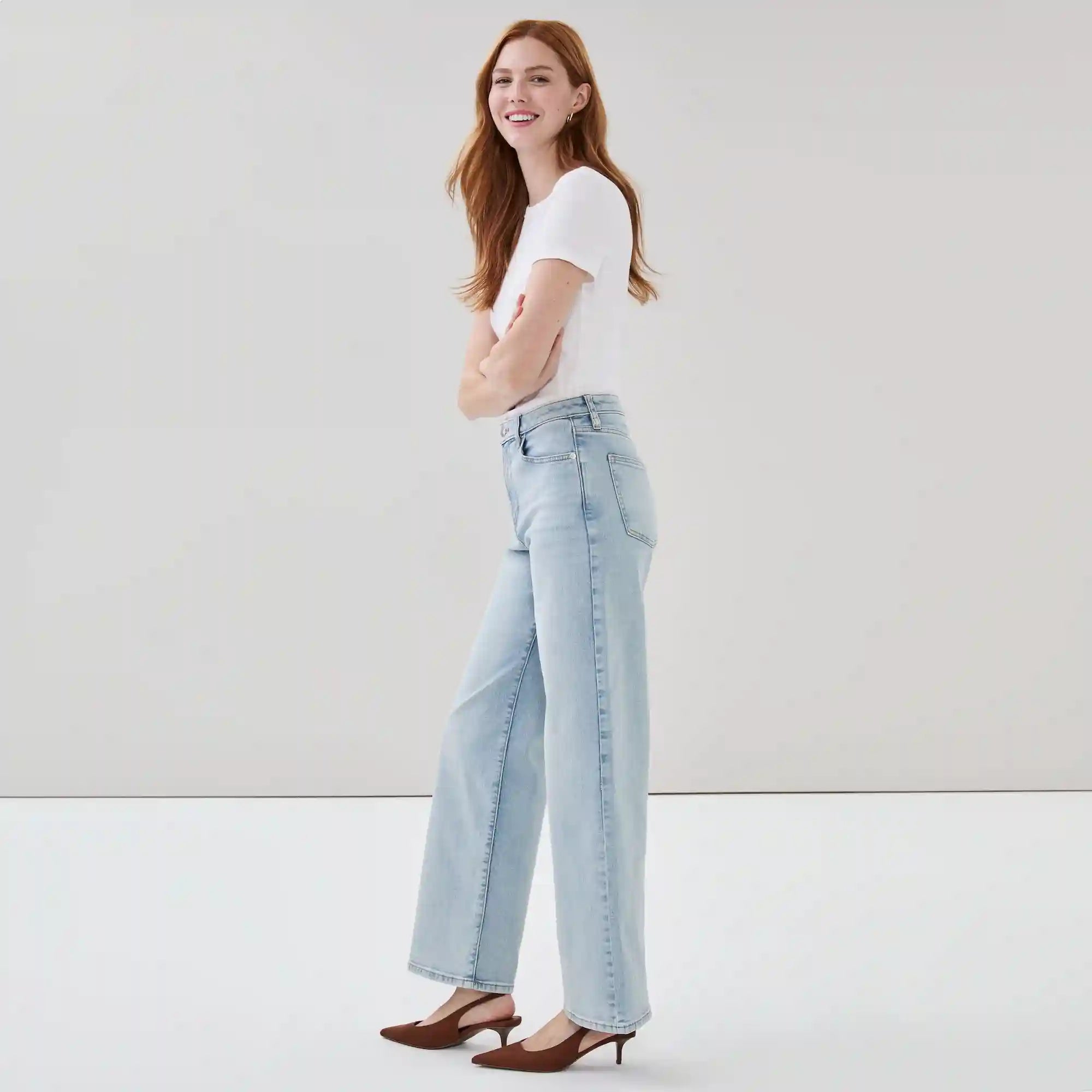 High Rise Wide Leg Jean