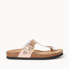 Buckled T-Strap Sandals